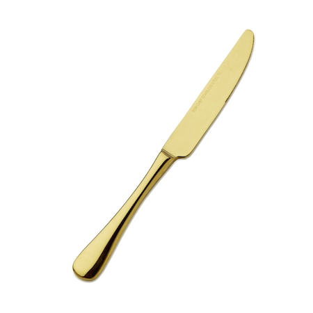 Bon Chef Como, Dinner Knife, Solid Handle, Mirror Finish, 13/0, 9.13" - Gold , set of 12 S4011G